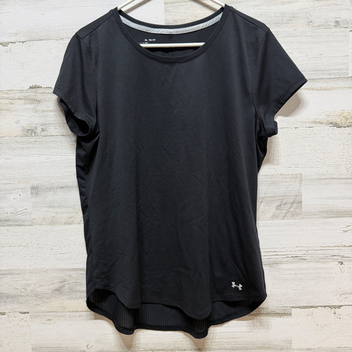 Under Armour Run Top Women XL Black HeatGear Threadborne Athletic0
