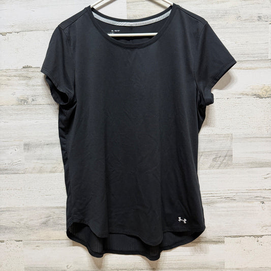 Under Armour Run Top Women XL Black HeatGear Threadborne Athletic0
