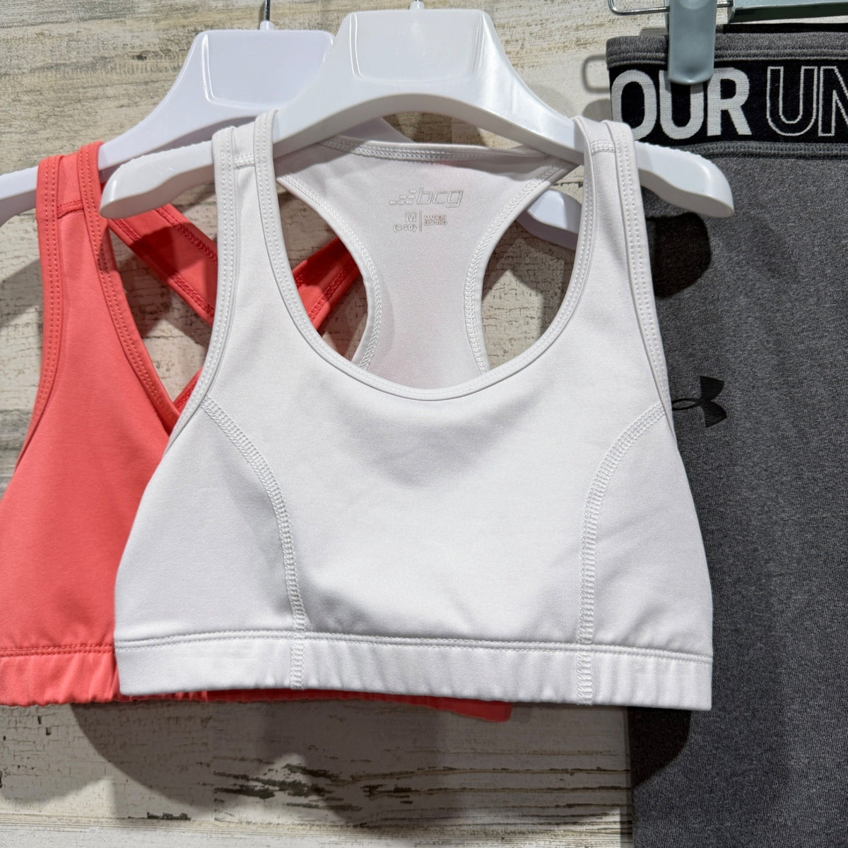Under Armour BCG Activewear Bundle Girls M Gray Coral White Sporty EUC1