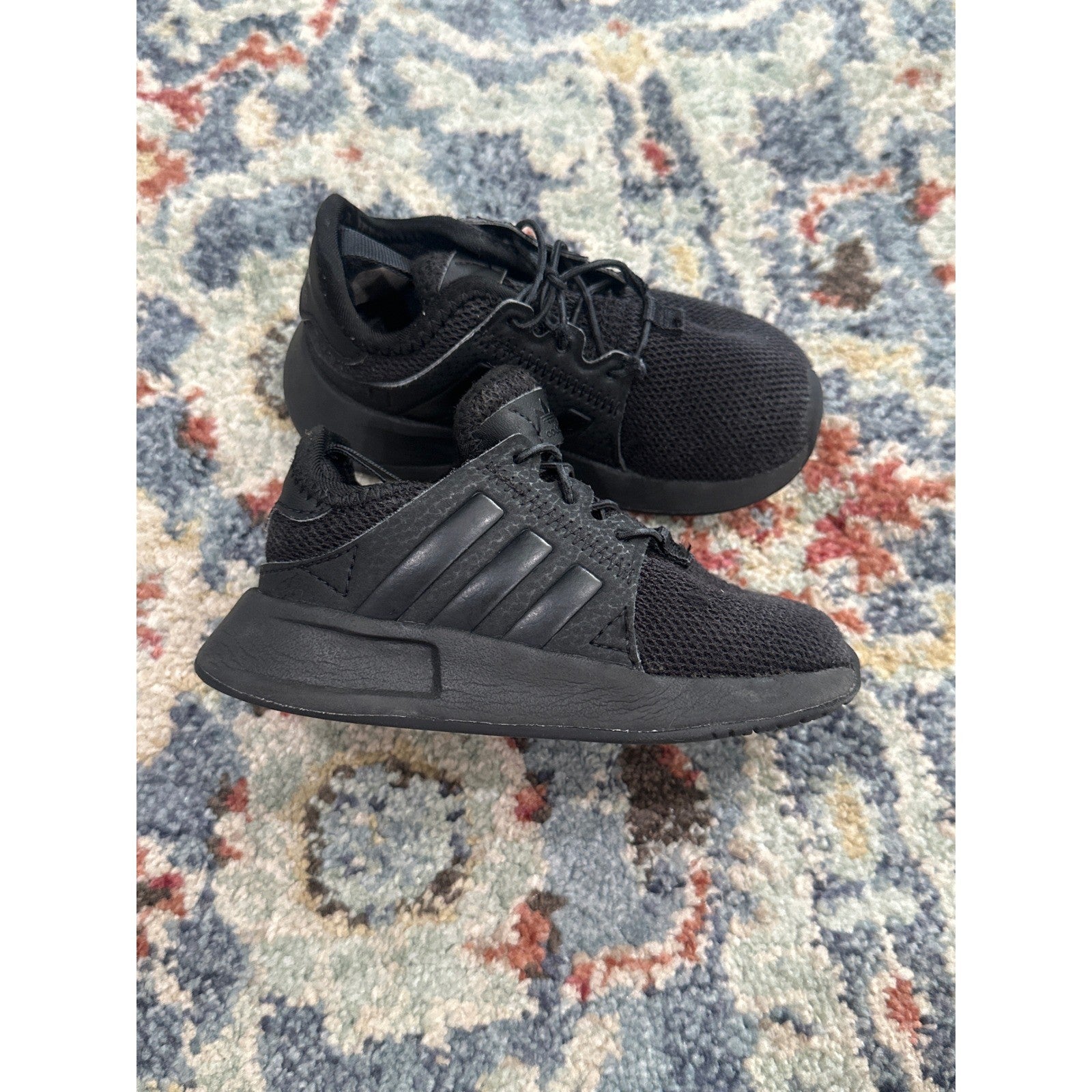 Adidas Sneaker Toddler Boys Size 5 Black Mesh Low Top EUC0
