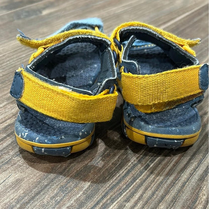 Boys Size 8 Toddler Blue Yellow Strappy Sporty Sandals4