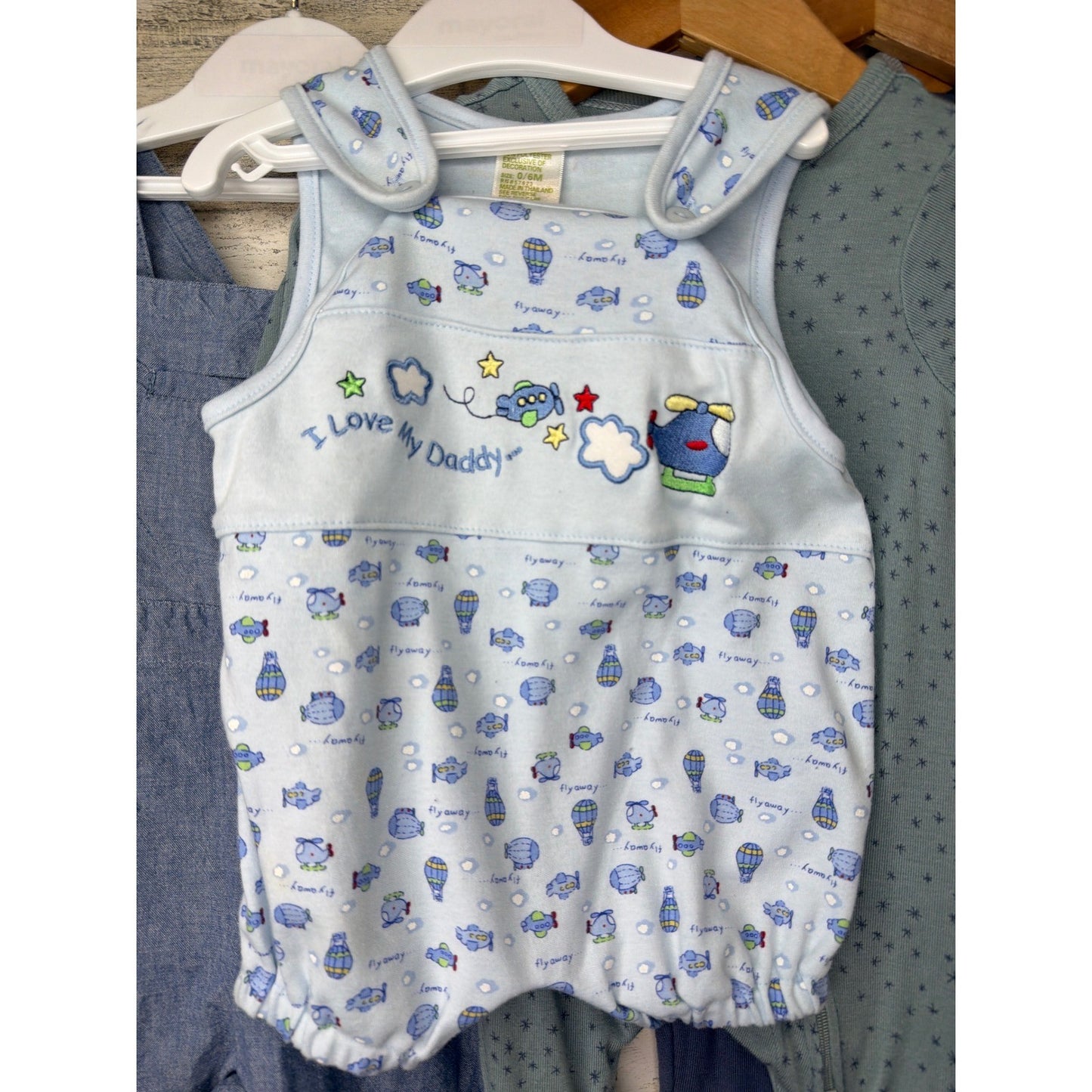 Cloud Island Baby Gap Boys 0/3m - 6/12m Blue Gray Sleeper Overall Romper Bundle1