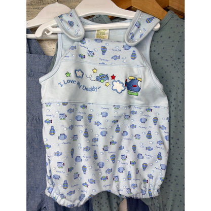 Cloud Island Baby Gap Boys 0/3m - 6/12m Blue Gray Sleeper Overall Romper Bundle1