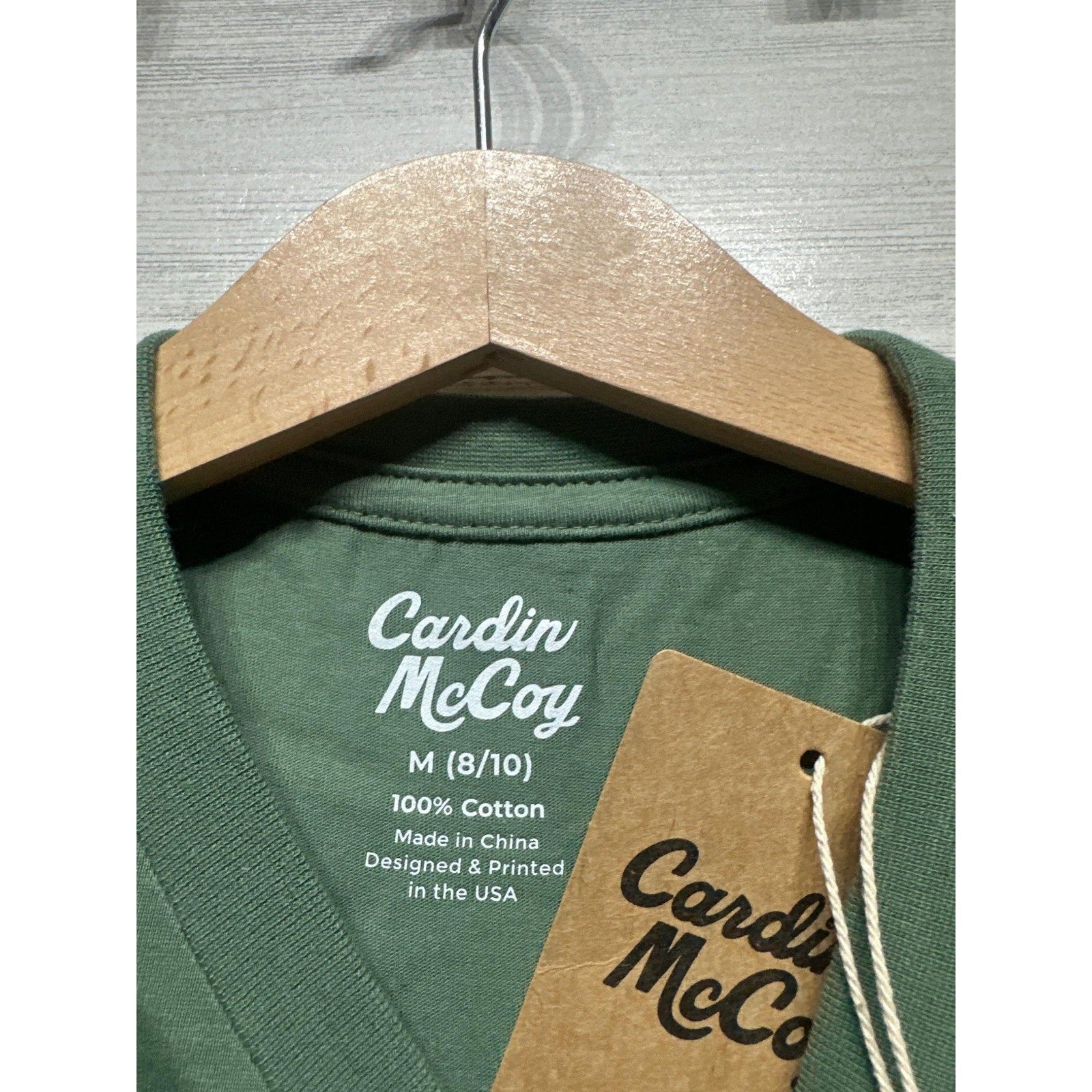 Cardin McCoy T-Shirt Boys 8/10 Green Hunting Santa Camo Duck Pocket Tee NWT3
