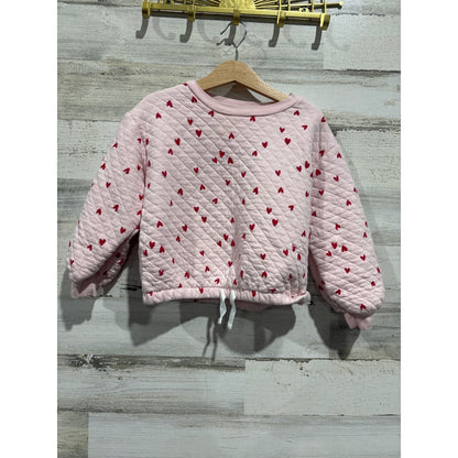 Cat & Jack Outfit Lot Girls 5T Pink Maroon Denim Hearts Velour Sparkle Bundle3