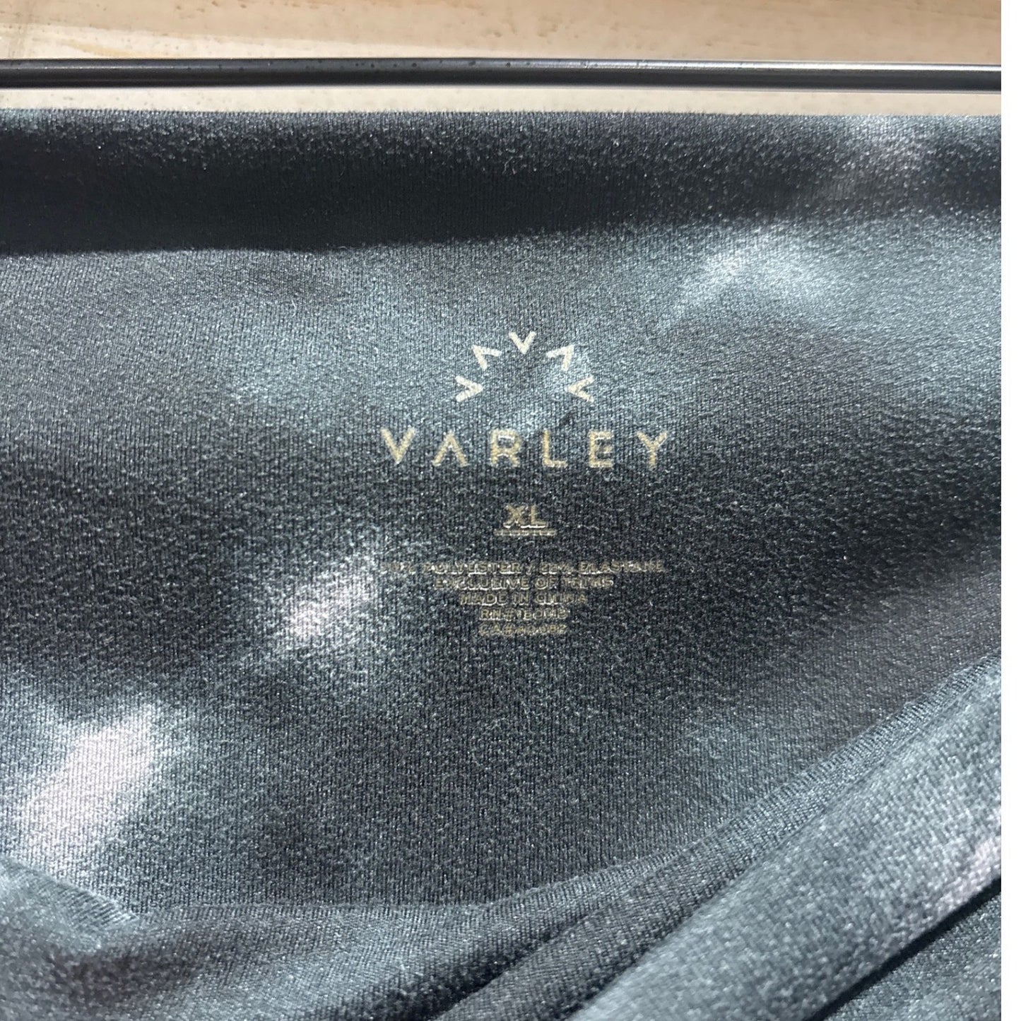 Varley Tie Dye Leggings Women XL Black Gray Shibori Grid Athleisure EUC2