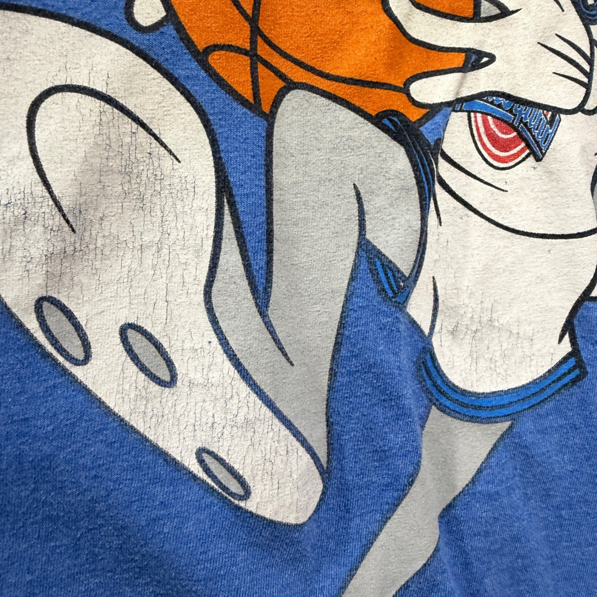 Space Jam Graphic T-Shirt Men XL Blue Bugs Bunny Tune Squad Retro *Flawed2
