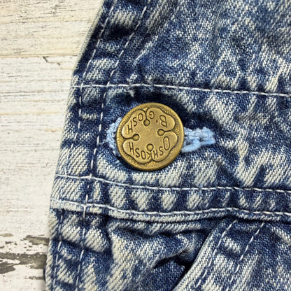 Vintage OshKosh B'gosh Vestbak Shortalls Kids 3T Blue Acid Wash Denim2