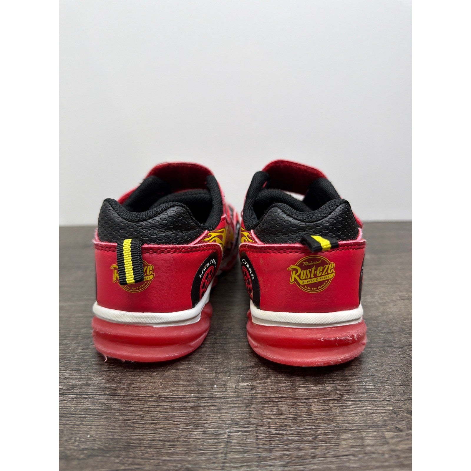 Disney Lightning McQueen Sneakers Boys 12 Red Light Up Race Car3