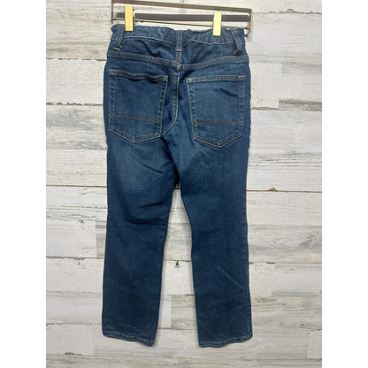 Cat & Jack Straight Jeans Boys 8 Dark Wash Adjustable Waist EUC1
