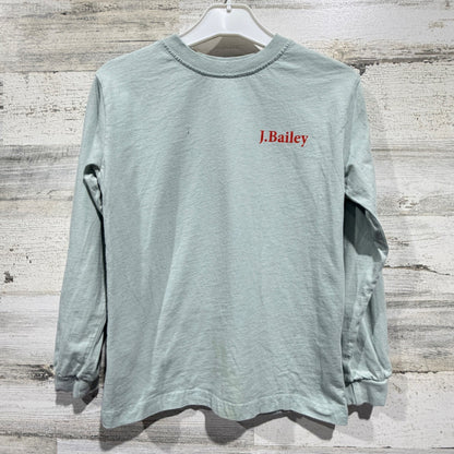 J. Bailey Long Sleeve Shirt Boys 6 Blue Pumpkin Hay Graphic Fall Prep *Flawed0