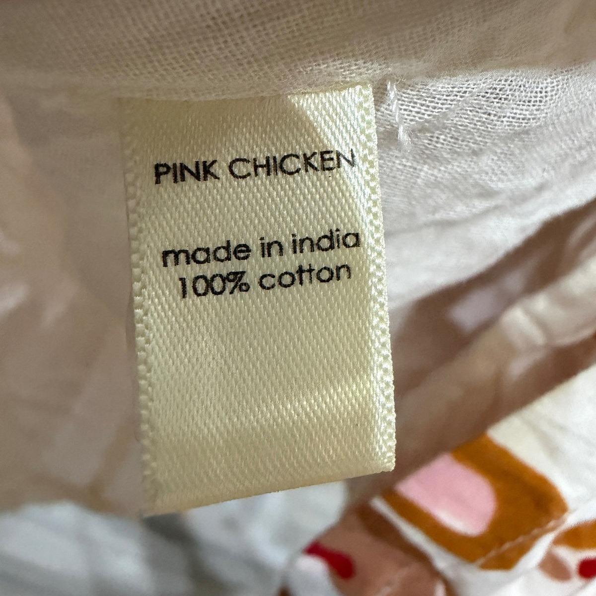 Pink Chicken Midi Dress Women Small Tan Leopard Sequin Cuff Cotton Boho EUC6