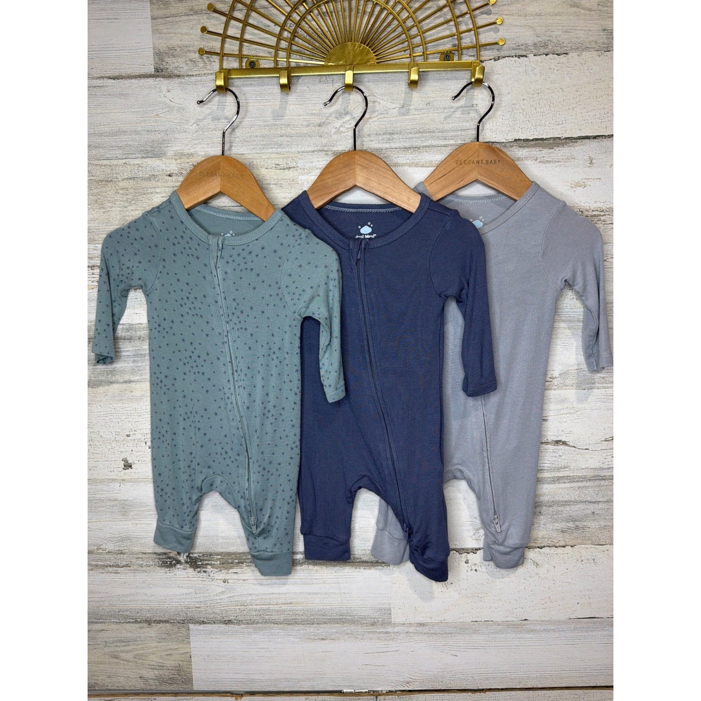Cloud Island Baby Gap Boys 0/3m - 6/12m Blue Gray Sleeper Overall Romper Bundle4