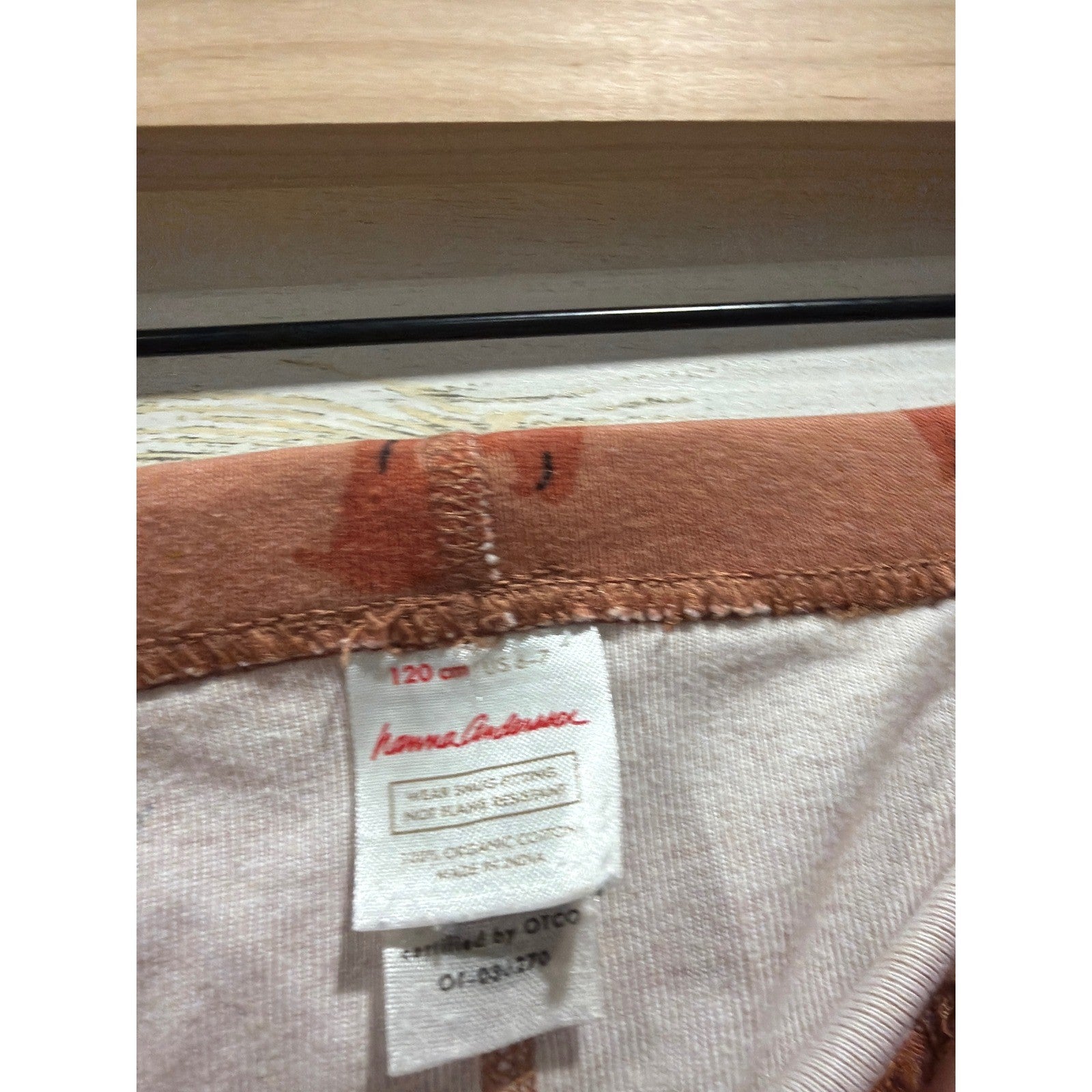 Hanna Andersson Pajamas 6-7 120cm Brown Dachshund Dog Organic Cotton *Flawed6