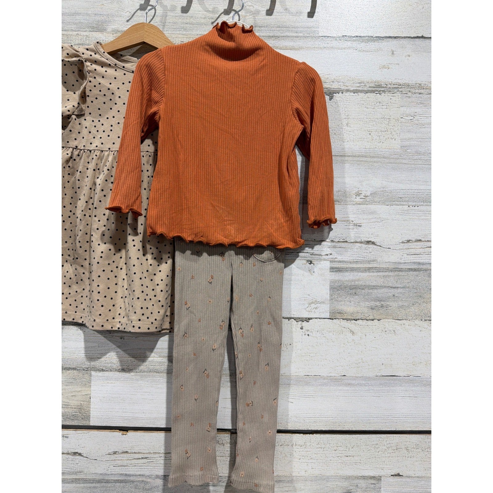 Zara Rabbit & Bear Girls 3T Bundle Grey Orange Cream Floral Boho EUC3