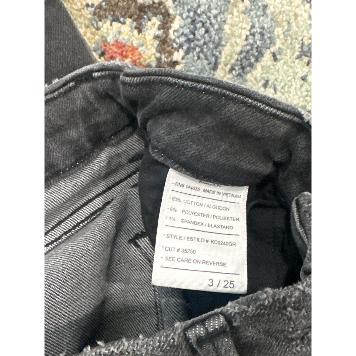 Kancan Skinny Jeans Women 3/25 Black Distressed Button Fly Raw Hem4