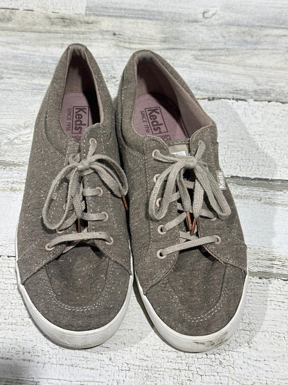 Keds Canvas Low Top Sneakers Women 9 Brown Textured Lace Up GUC2
