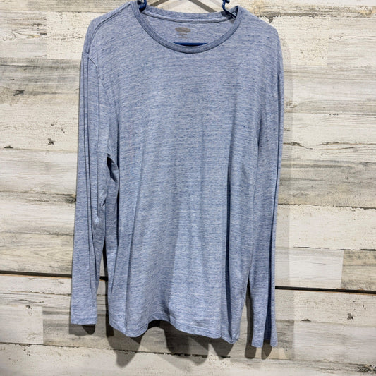 Old Navy Soft-Washed Tee Shirt Women L Blue Heathered Basic Casual0