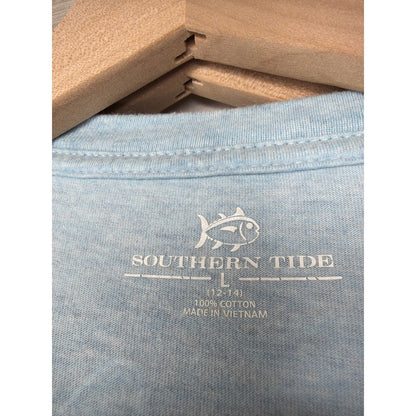 Southern Tide Shirt Bundle Boys Large 12-14 Blue Pink Striped Preppy Coastal8