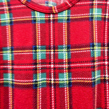 Gerber Pajama Set Kids 4T Red Plaid Holiday Snug Fit EUC2