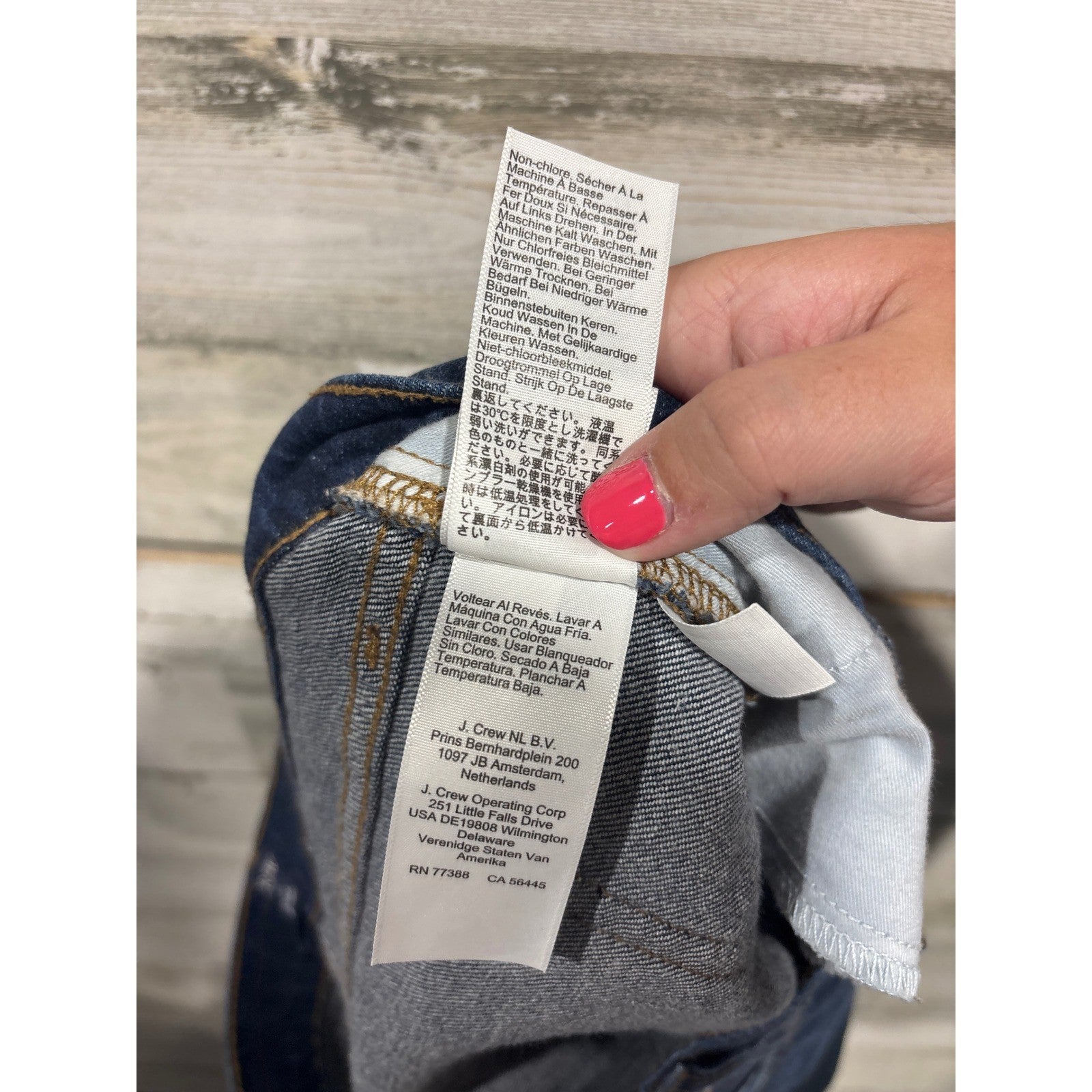 J.Crew Mid Rise Flare Crop Jeans Women Size 29T Blue Button Fly Stretch Classic5
