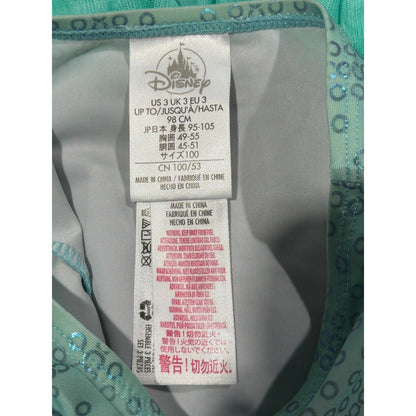 Disney Little Mermaid Skirt Girls 3 Teal Purple Ombre EUC2
