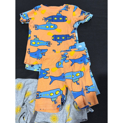 Disney Carter's Romper Pajama Bundle Boys 18-24M Summer Nautical Lot5