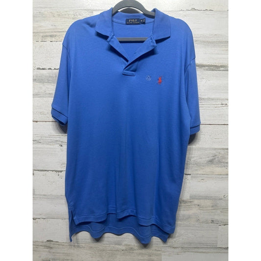 Polo Ralph Lauren Polo Shirt Men Medium Blue Short Sleeve Pony Logo NWOT0