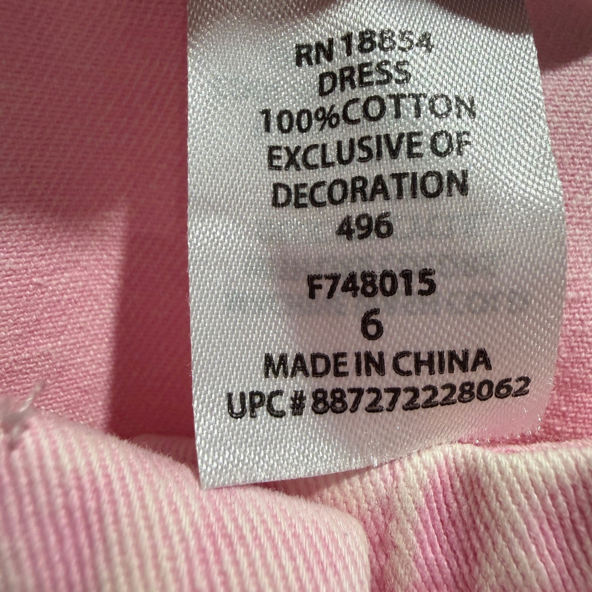 Rare Editions Heart Button Denim Dress Girls 6 Pink Cotton Acid Wash Retro EUC3