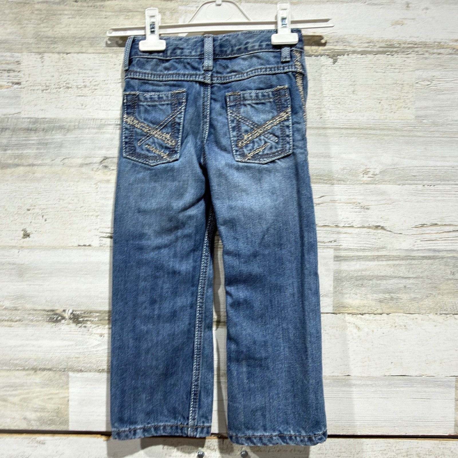 Wrangler 20X Jeans Boys 5 Slim Blue Adjustable Waist Western Cowboy EUC2