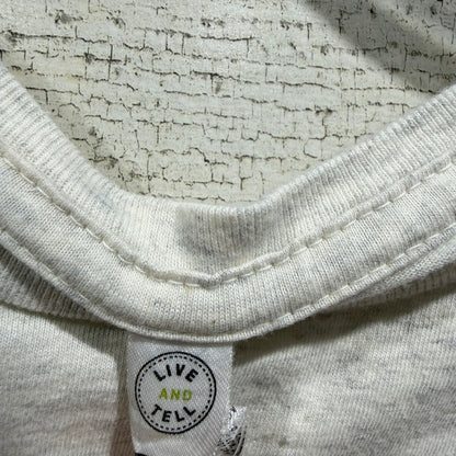 Live and Tell I Just Hope Both Teams Have Fun Tee Women M Gray Cotton Flawed*4