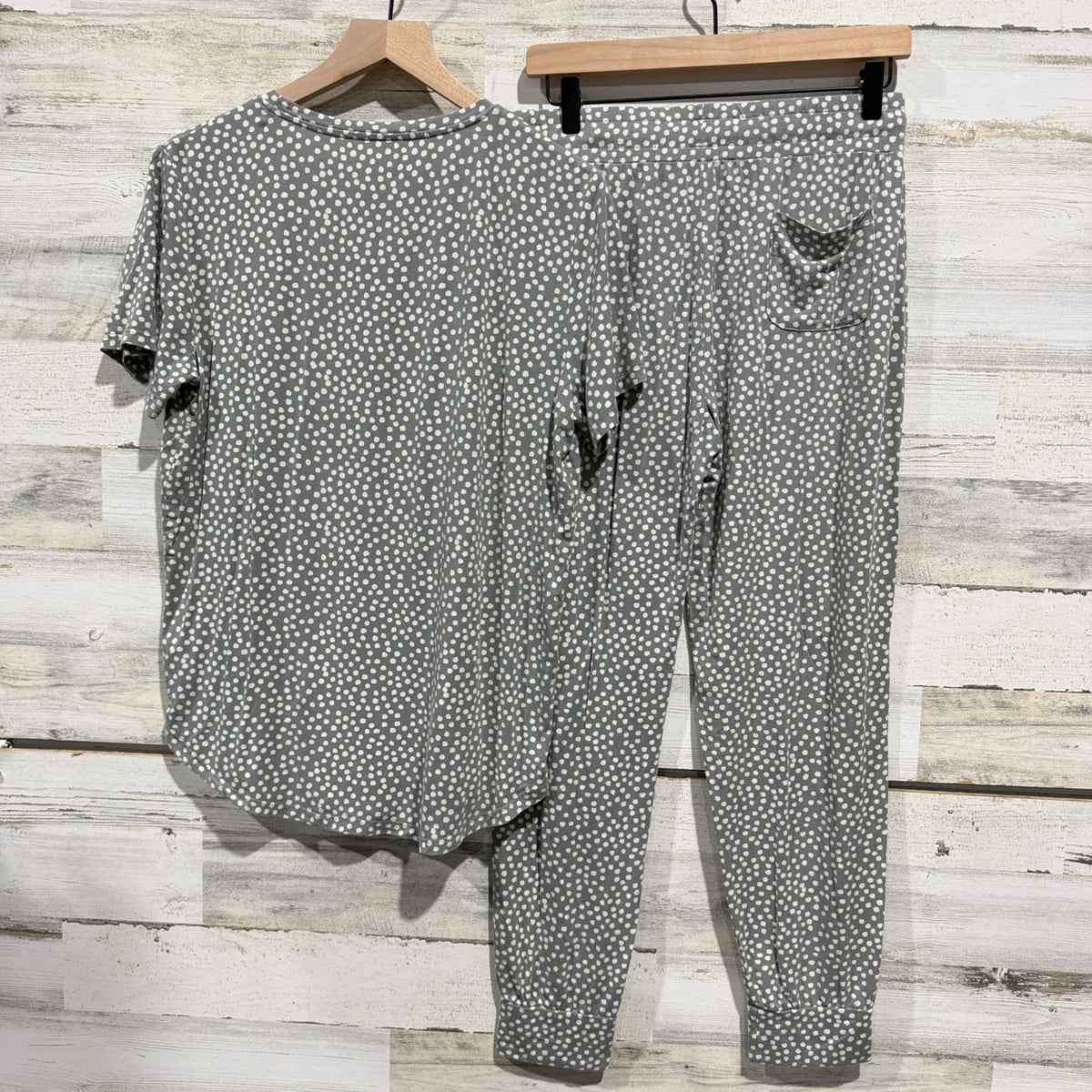Lates Pajama Set Women Medium Dot Modal Jogger Loungewear EUC4