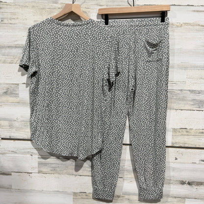 Lates Pajama Set Women Medium Dot Modal Jogger Loungewear EUC4