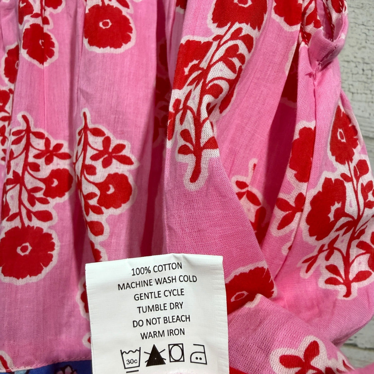 Mud Pie Floral Tiered Dress Girls 3T Pink 100% Cotton Boho EUC4