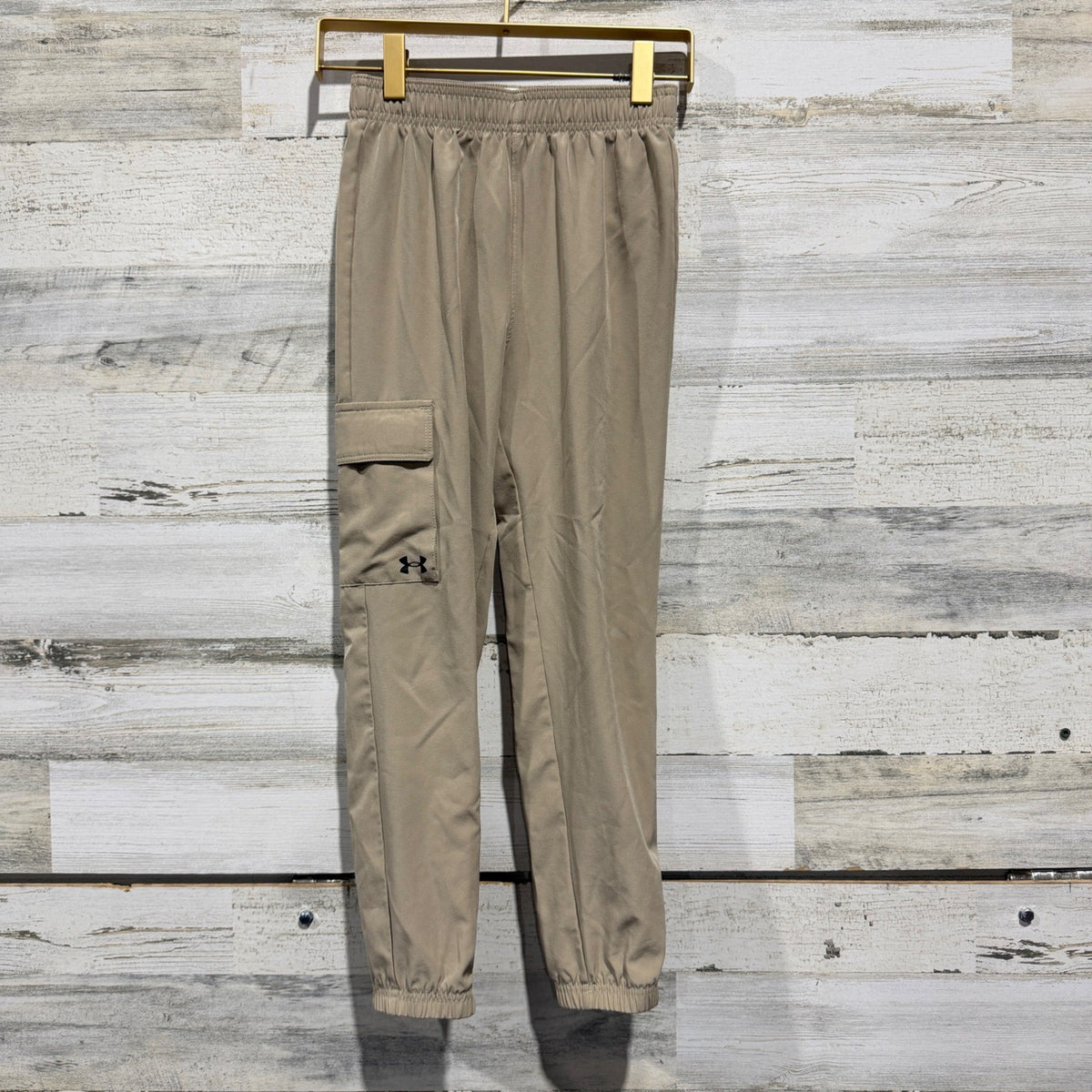 Under Armour Cargo Jogger Pants Boys Size 7 Khaki EUC0