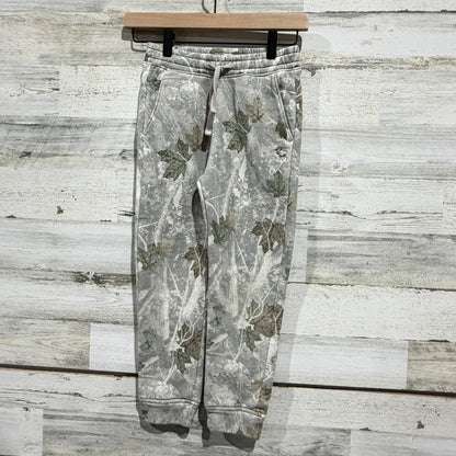 Abercrombie Kids Sweatpants Boys 7/8 Grey Camo Leaf Joggers EUC0