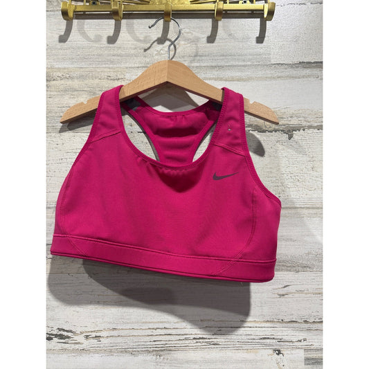 Nike Sports Bra Women Small Pink Racerback Dri-FIT Activewear EUC0