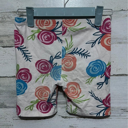 Sew Sassy Bike Shorts Girls 12 Multicolor Floral Rose Print EUC2