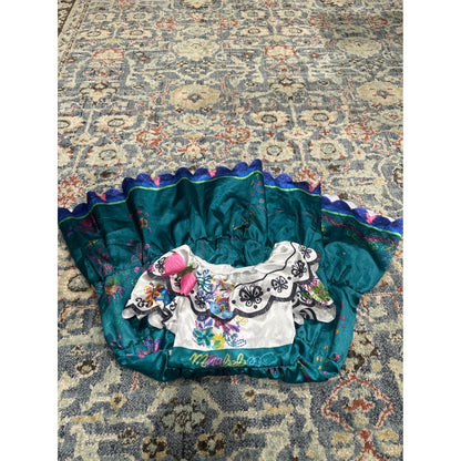 Mirabel Encanto Costume Dress Girls 4-6 Teal White1
