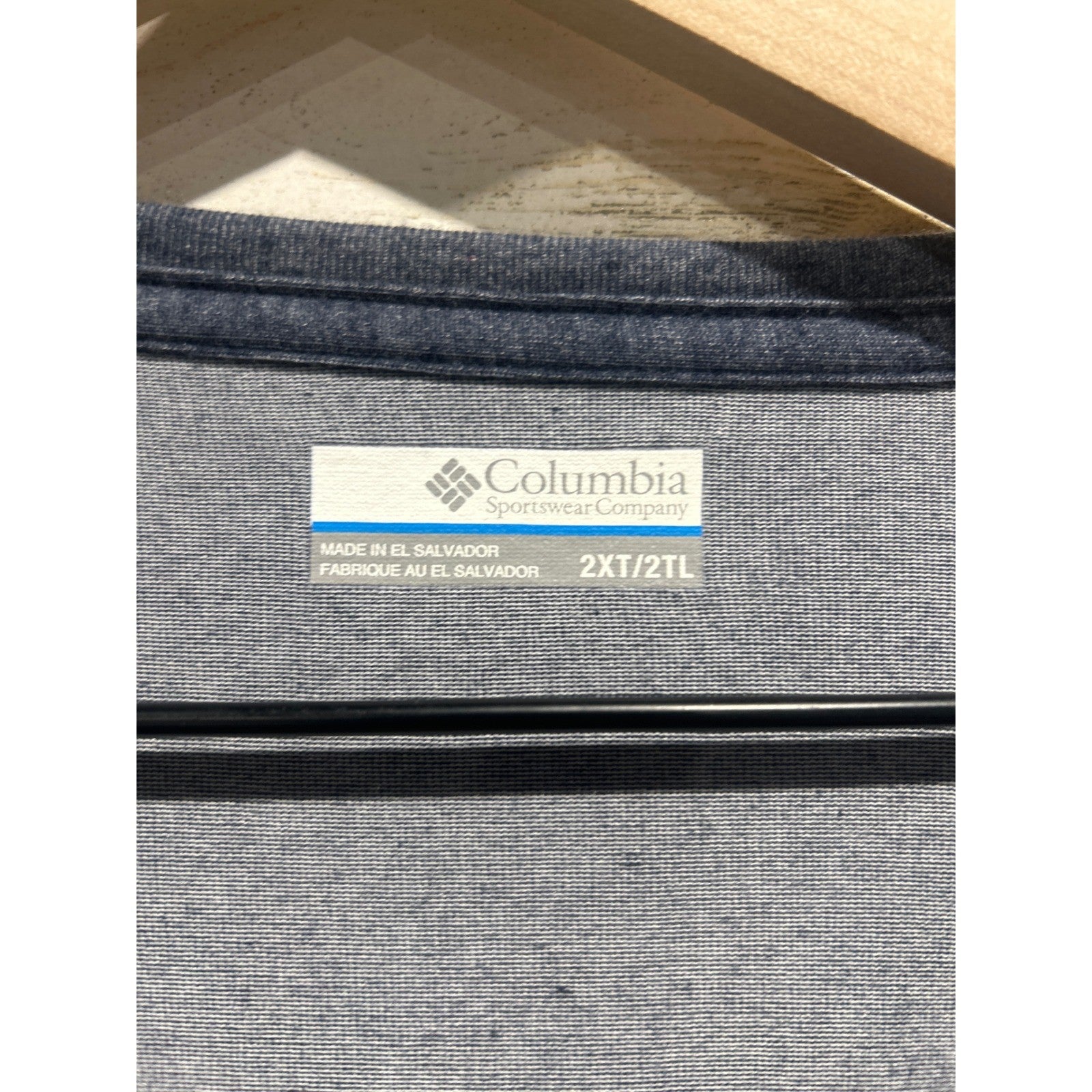 Columbia T-Shirt Men 2XT Blue Omni-Wick Performance Gorpcore EUC1