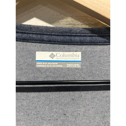Columbia T-Shirt Men 2XT Blue Omni-Wick Performance Gorpcore EUC1