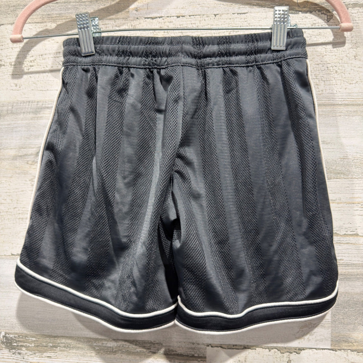 Weekend Academy Mesh Shorts Boys Size 8 Black Piping Athletic Sporty NWOT1