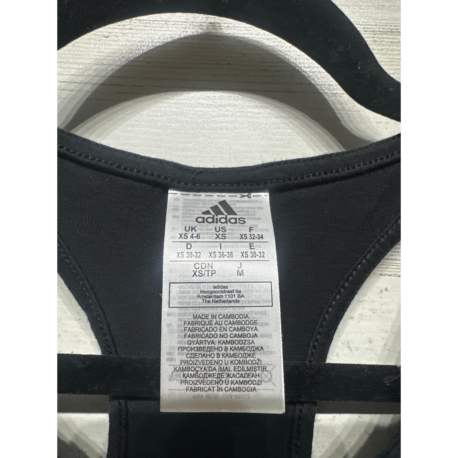 Adidas Tank Top Women XS Black Linear Logo Racerback2