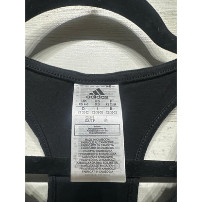 Adidas Tank Top Women XS Black Linear Logo Racerback2