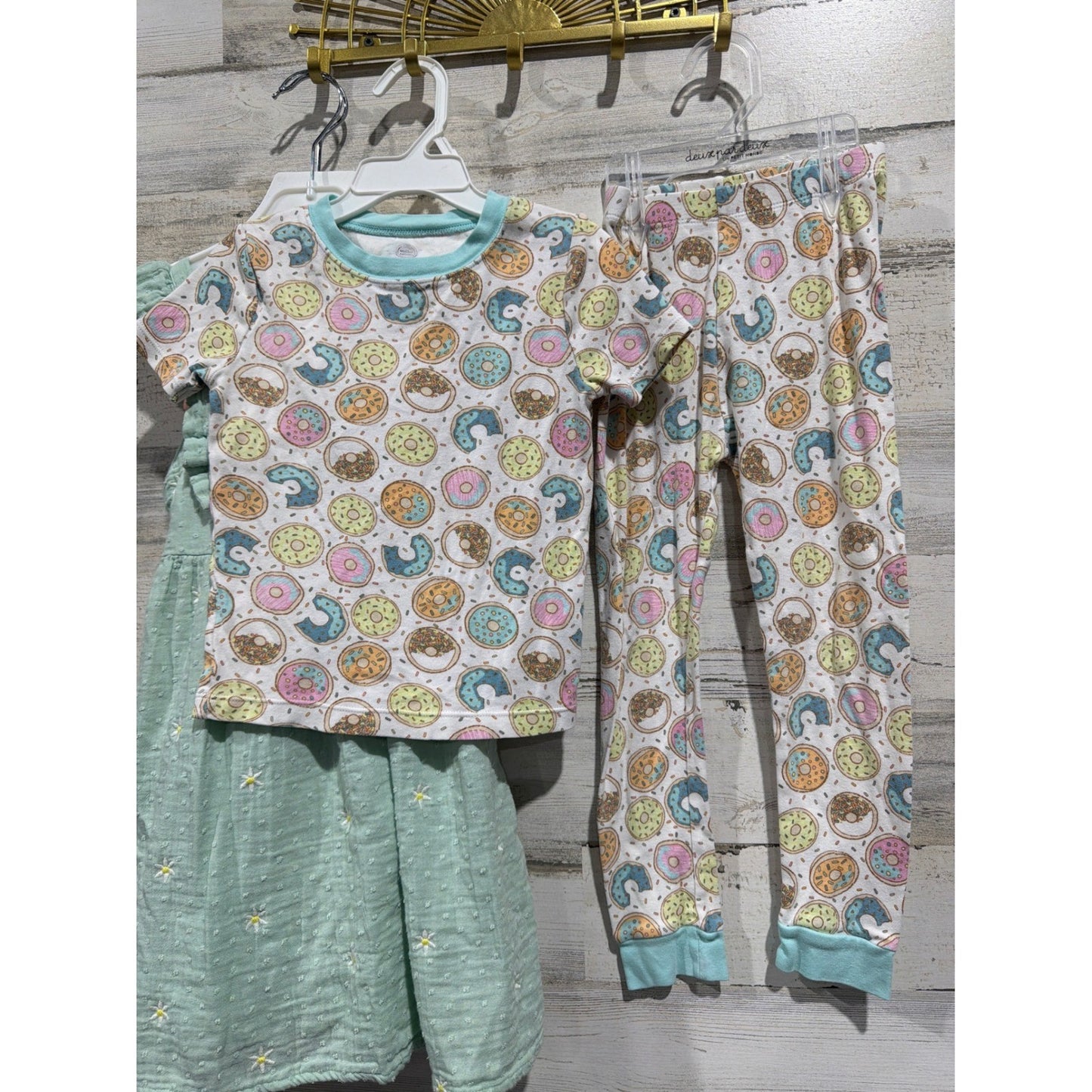 Girls 5T Dress Pajama Lot Color Donut Cute Girly Bundle3