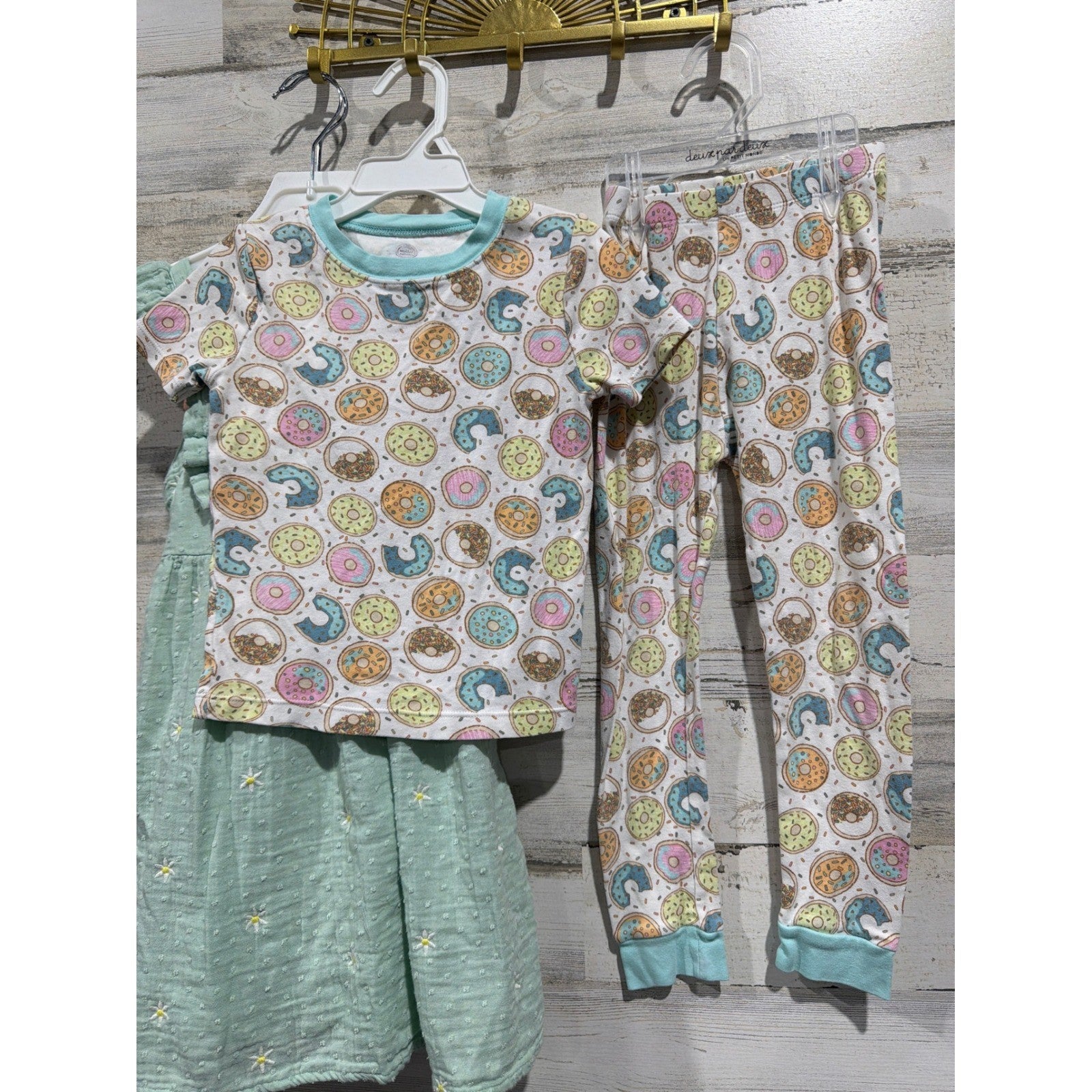 Girls 5T Dress Pajama Lot Color Donut Cute Girly Bundle3