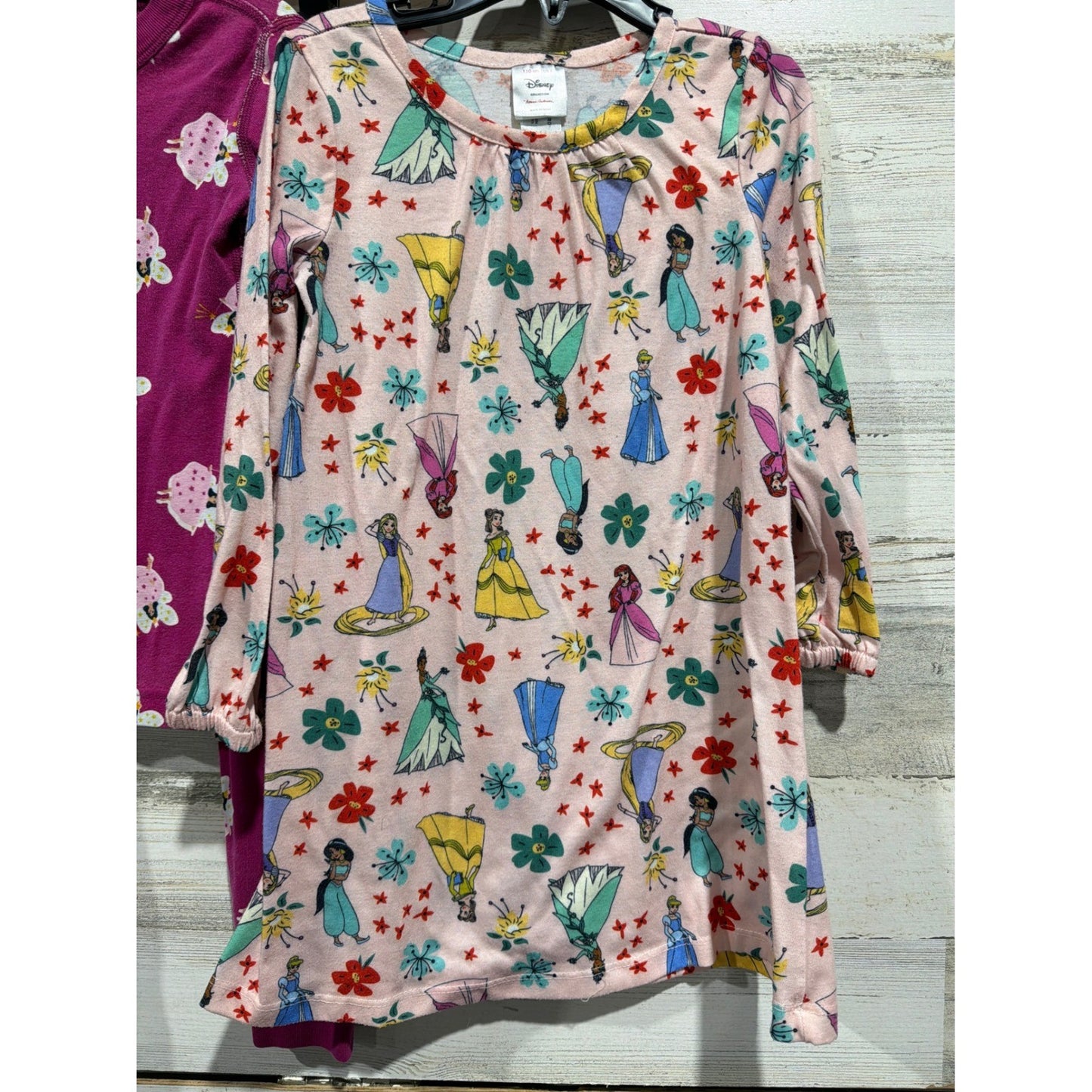 Hanna Andersson Pajamas Bundle Girls 4 Pink Fairy Disney Princess Nightgown1