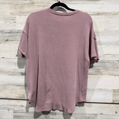 Altar'd State V-Neck Top Women S Mauve Waffle Knit Pocket Casual3