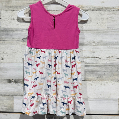 Cheeky Plum Dress Girls 10/12Y Pink Dog Print Ruffle Hem Play *Flawed0