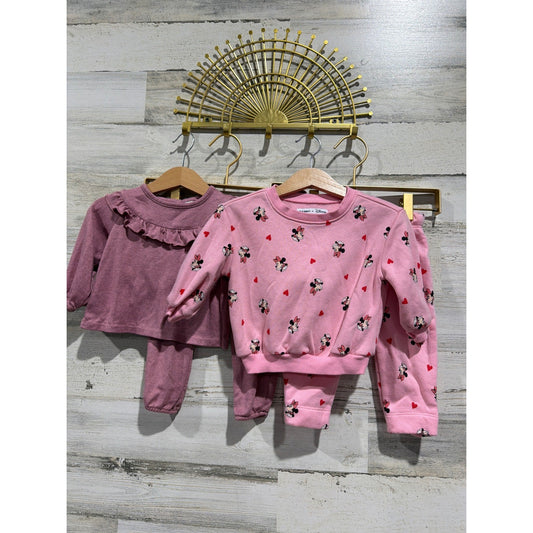 Old Navy Disney Modern Moments Girls 6-12M Pink Mauve Ruffle Minnie EUC0